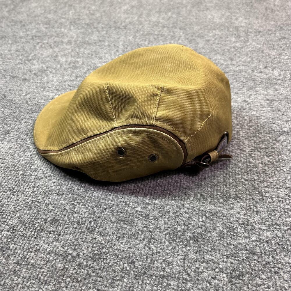 Sunday Afternoons Hat Cap Strap Back Mens Large Brown Peaked Canvas Plaid Lined